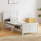 BF-W-B-META-S-WH Oikiture Bed Frame Singe Size Timber Platform White