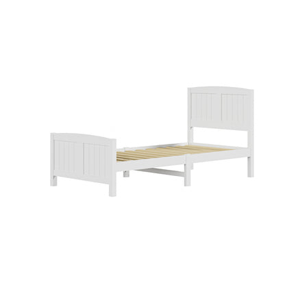 BF-W-B-META-S-WH Oikiture Bed Frame Singe Size Timber Platform White