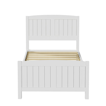 BF-W-B-META-S-WH Oikiture Bed Frame Singe Size Timber Platform White