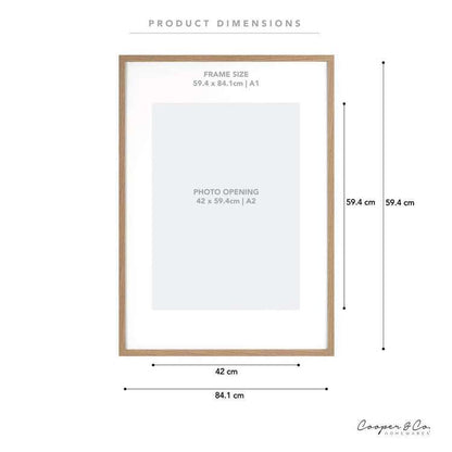 PF0011NA Cooper & Co Paradise A1 / A2 Wooden Frame Oak A1 / A2