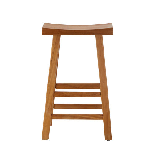 BS-FJ-STON-WD Oikiture Bar Stools Kitchen Stool Wooden Counter Chairs Barstools Natural