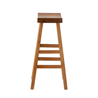 BS-FJ-STON-WD Oikiture Bar Stools Kitchen Stool Wooden Counter Chairs Barstools Natural