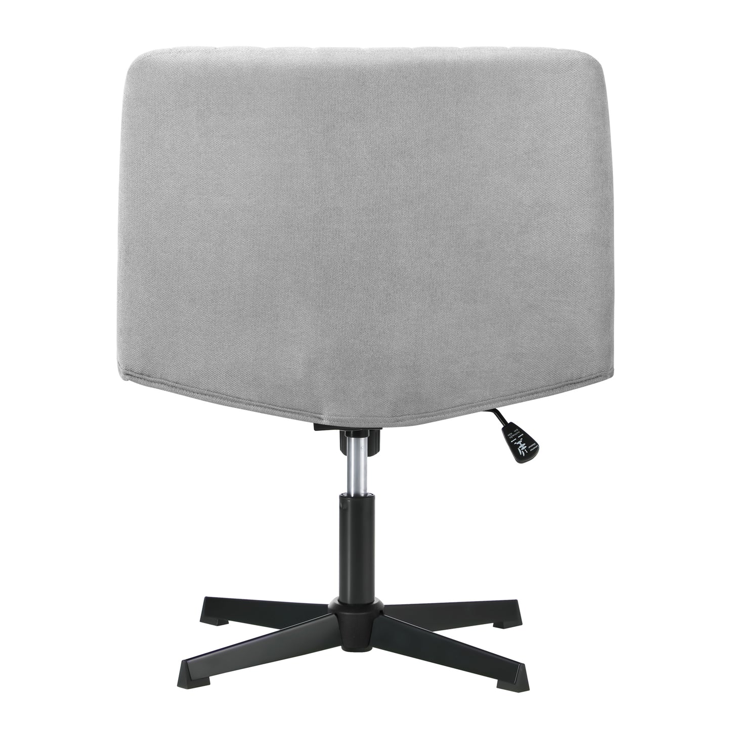 OCH-D1-CROSS-GY Oikiture Mid Back Office Chair Wide Seat Linen Grey