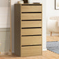WA-MEXI-CD6-WD-AB Living Fusion Natural Cassandra 6 Drawer Wardrobe Wood Color