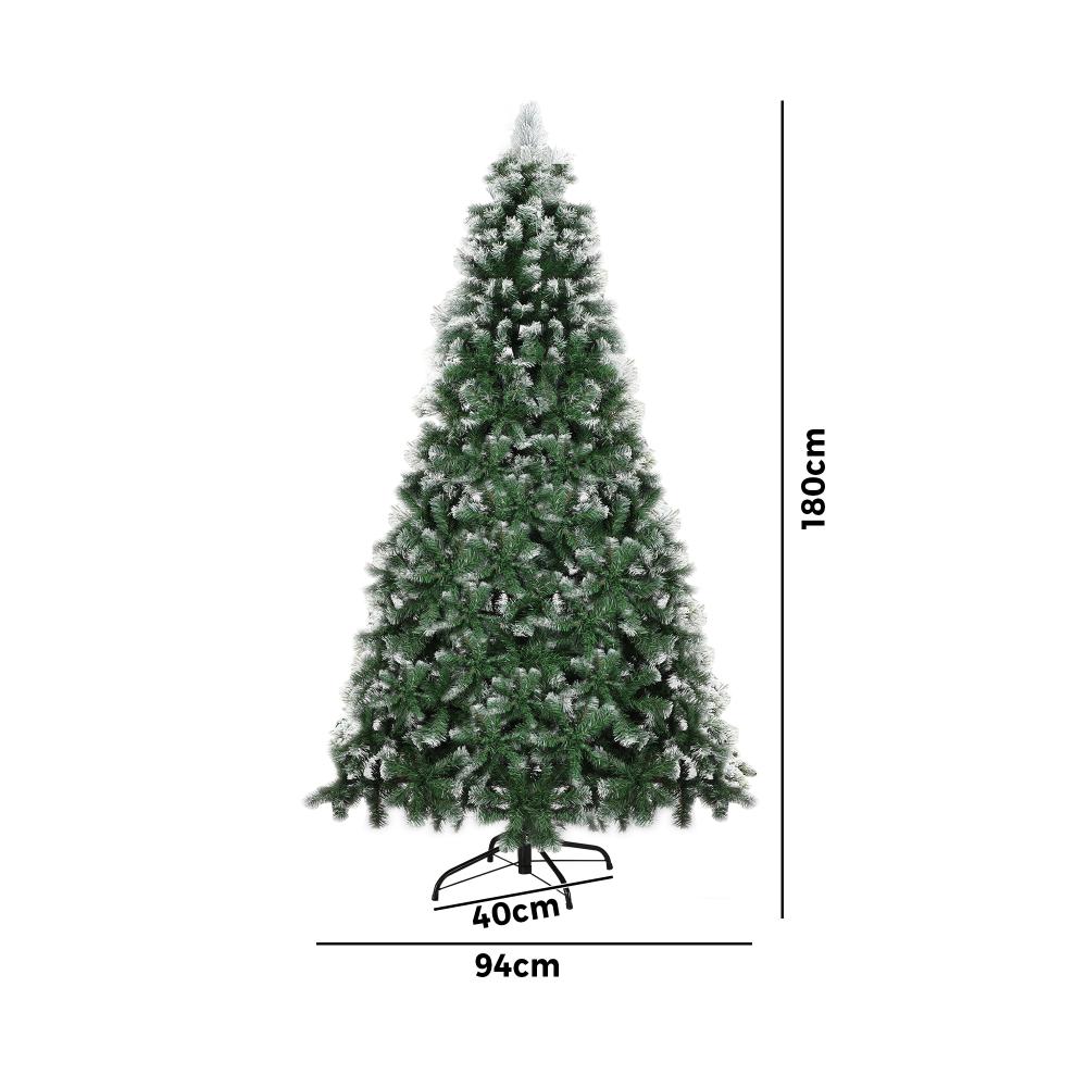 CMT-SN-WELL-6FT Tinseltown Brand New Slim Christmas Tree 1.8M 6FT Xmas Trees Decoration Green and White