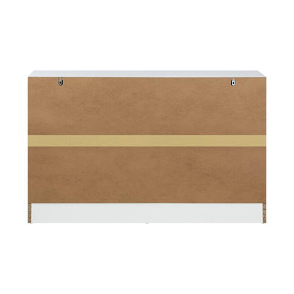COD-TIKO-WH-AB Oikiture 6 Chest of Drawers Tallboy Dresser Table Lowboy Storage Cabinet White