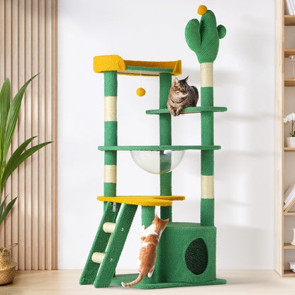CTR-GAR-B12-143-GN Alopet Cat Tree Tower Scratching Post 144cm Pet Condo House Furniture Scratcher