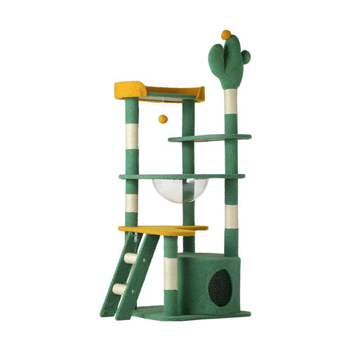 CTR-GAR-B12-143-GN Alopet Cat Tree Tower Scratching Post 144cm Pet Condo House Furniture Scratcher