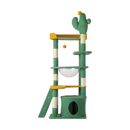 CTR-GAR-B12-143-GN Alopet Cat Tree Tower Scratching Post 144cm Pet Condo House Furniture Scratcher