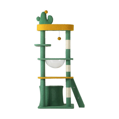 CTR-GAR-B12-143-GN Alopet Cat Tree Tower Scratching Post 144cm Pet Condo House Furniture Scratcher