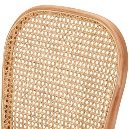 DCH-FJ-BALI-WD Oikiture Dining Chairs Wooden Rattan Beige