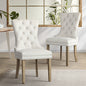 DCH-MACO-BG-2PC Oikiture 2x Velvet Dining Chairs Upholstered French Provincial Tufted Kitchen