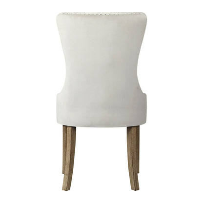 DCH-MACO-BG-2PC Oikiture 2x Velvet Dining Chairs Upholstered French Provincial Tufted Kitchen