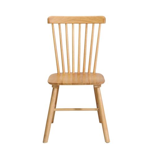 DCH-ROD-WD-2PC Oikiture 2x Dining Chairs Minimalist Vertical Back Wooden
