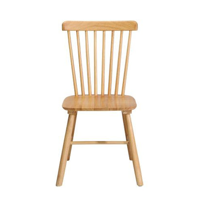 DCH-ROD-WD-2PC Oikiture 2x Dining Chairs Minimalist Vertical Back Wooden