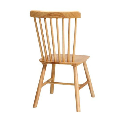 DCH-ROD-WD-2PC Oikiture 2x Dining Chairs Minimalist Vertical Back Wooden