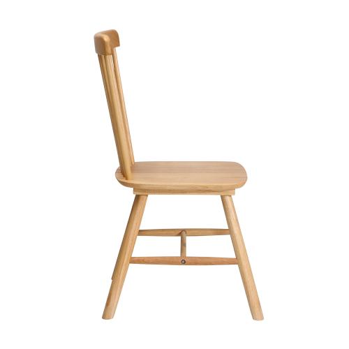 DCH-ROD-WD-2PC Oikiture 2x Dining Chairs Minimalist Vertical Back Wooden