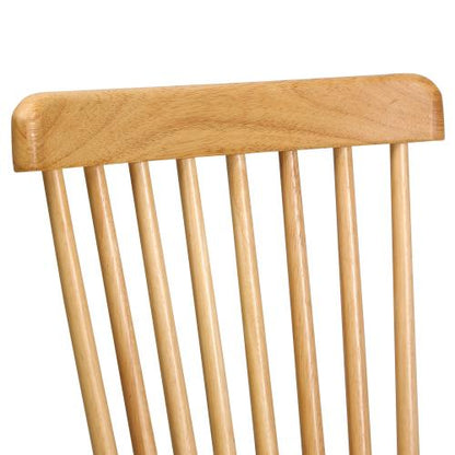DCH-ROD-WD-2PC Oikiture 2x Dining Chairs Minimalist Vertical Back Wooden