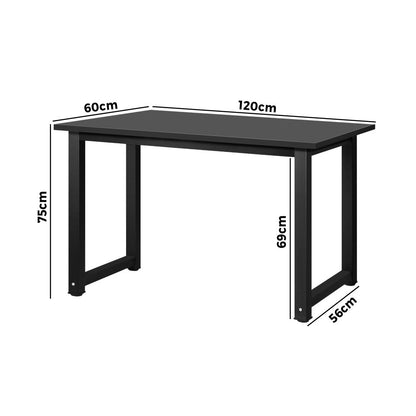 DK-K11-120-BK Computer Desk Office Table Study Workstation Student PC Laptop Desks