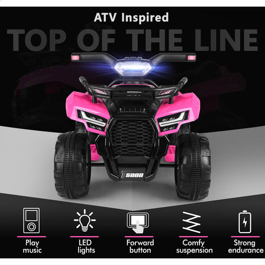 A-CAR-ATV-PK ALFORDSON Ride On Car Kids Electric ATV Pink