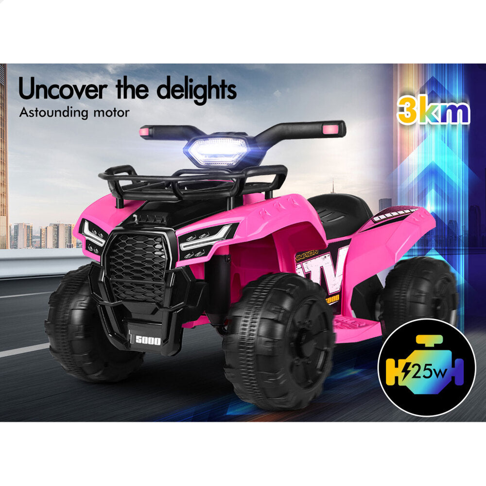 A-CAR-ATV-PK ALFORDSON Ride On Car Kids Electric ATV Pink
