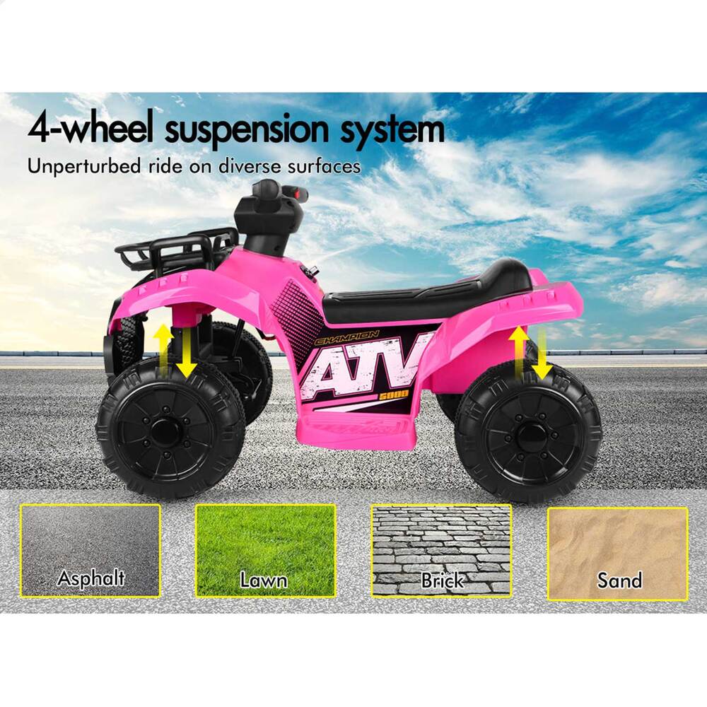 A-CAR-ATV-PK ALFORDSON Ride On Car Kids Electric ATV Pink
