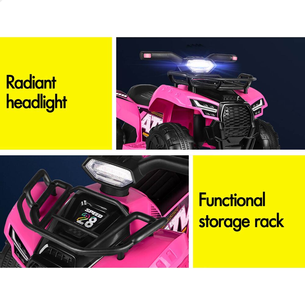 A-CAR-ATV-PK ALFORDSON Ride On Car Kids Electric ATV Pink
