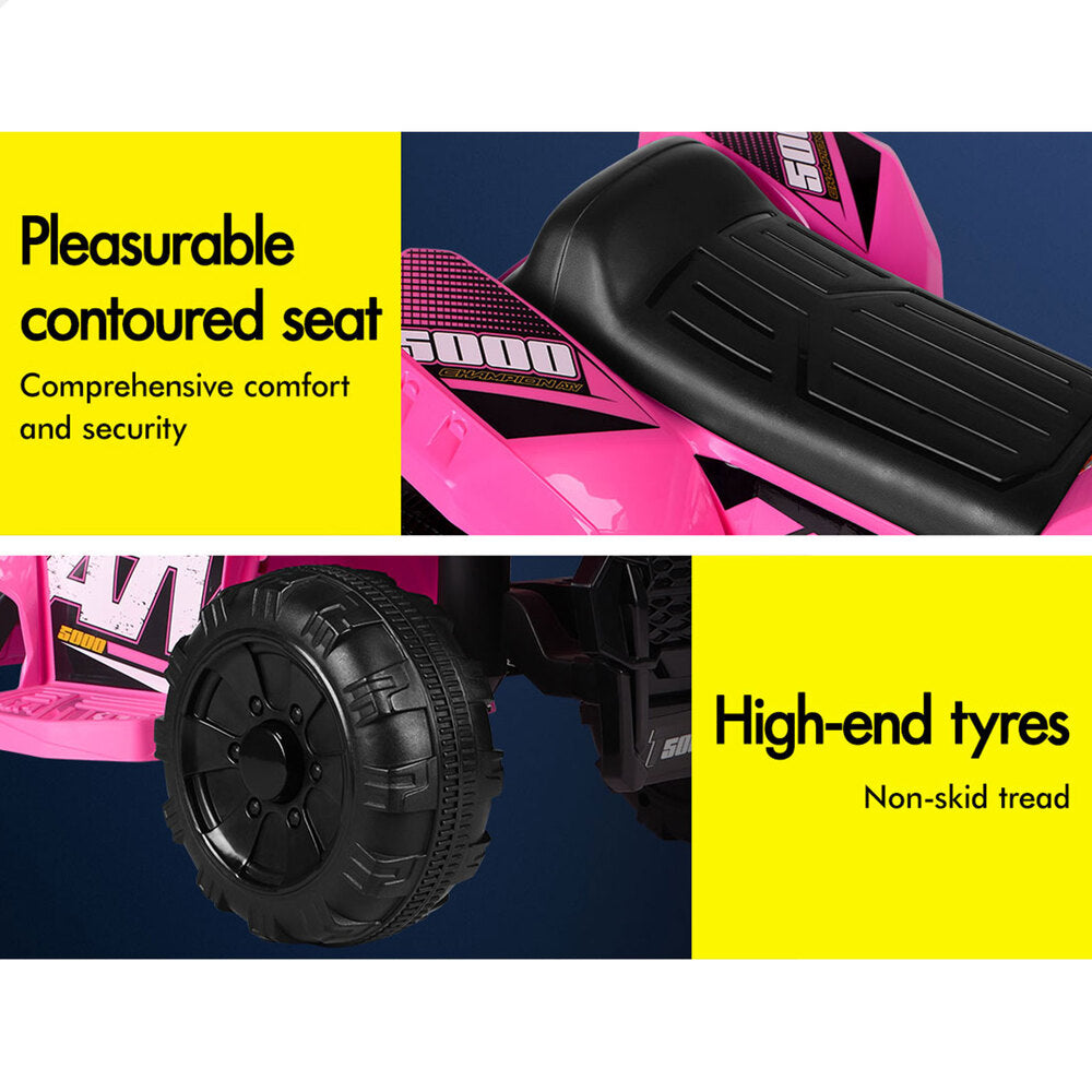 A-CAR-ATV-PK ALFORDSON Ride On Car Kids Electric ATV Pink