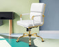 A-OCH-PAD-MB-GF-WH ALFORDSON Office Chair Ergonomic Paddings Executive Computer Work Seat Mid Back Gold and White