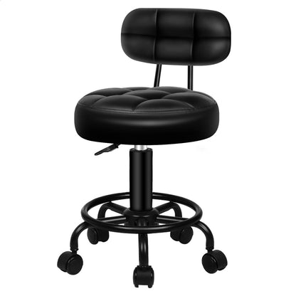 A-SLN-BACK-TUF-BK ALFORDSON Salon Stool Backrest Swivel Barber Hair Dress Chair Riley Black