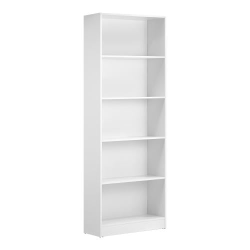 DS-COMO-5S-WH Oikiture Bookshelf Display Shelf 5-Tier White