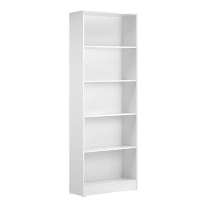 DS-COMO-5S-WH Oikiture Bookshelf Display Shelf 5-Tier White