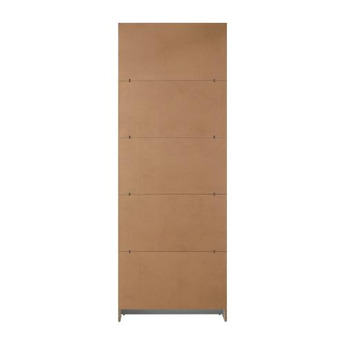 DS-COMO-5S-WH Oikiture Bookshelf Display Shelf 5-Tier White
