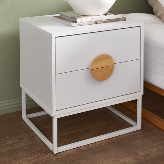 BT-MOCO-2D-WH Dalton Bedside Table