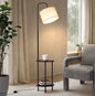FL-A-TABLE-161H-BK Arbour & Nook Darina Iron Floor Lamp Black