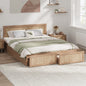 Holly Rattan Platform Queen Bed with Underbed Drawers
