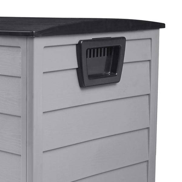 OSBO-A1-290-BKGY Outdoor Storage Box Container Indoor Garden Toy Tool Sheds Chest 290L