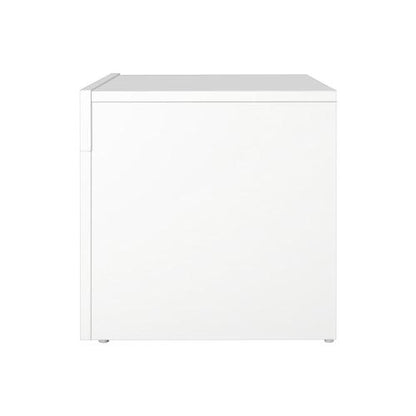 EU-B3-130-LED-WH Oikiture TV Cabinet RGB LED Gloss 130cm White