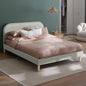 HYELQBGY QUEEN Temple & Webster Elba Upholstered Bed Frame Pale Stone