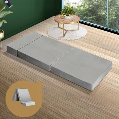 FM-A4-S2-LTGY Bedra Foldable Foam Mattress Single Sofa Bed Portable Camping Cushion Floor Bed