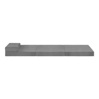 FM-A4-S2-LTGY Bedra Foldable Foam Mattress Single Sofa Bed Portable Camping Cushion Floor Bed