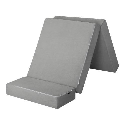 FM-A4-S2-LTGY Bedra Foldable Foam Mattress Single Sofa Bed Portable Camping Cushion Floor Bed
