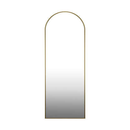 FM-ARCHED-16560-GD Oikiture Full Length Mirror Arched Free Standing Gold