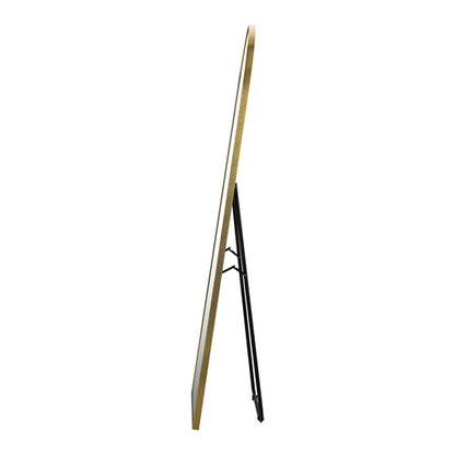 FM-ARCHED-16560-GD Oikiture Full Length Mirror Arched Free Standing Gold