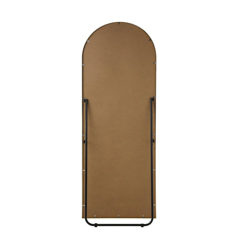 FM-ARCHED-16560-GD Oikiture Full Length Mirror Arched Free Standing Gold