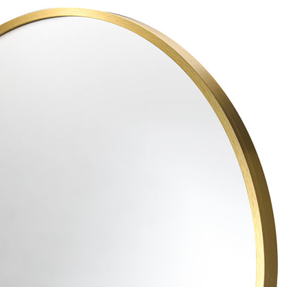 FM-ARCHED-16560-GD Oikiture Full Length Mirror Arched Free Standing Gold