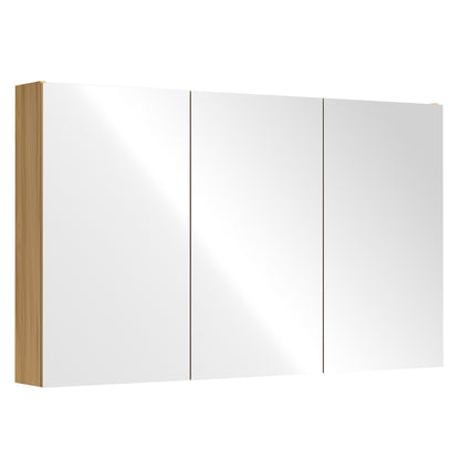 ST-BD-MR120-WD-AB Arbour & Nook Sofie 1200mm Light Wood Mirrored Shaving Cabinet