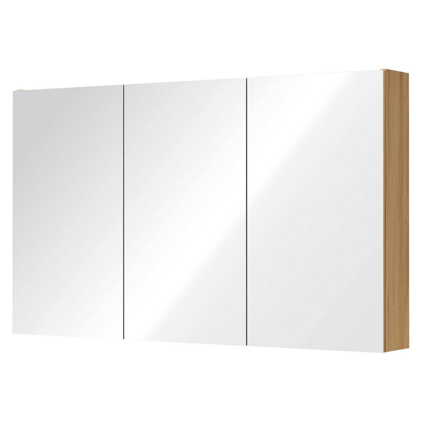 ST-BD-MR120-WD-AB Arbour & Nook Sofie 1200mm Light Wood Mirrored Shaving Cabinet
