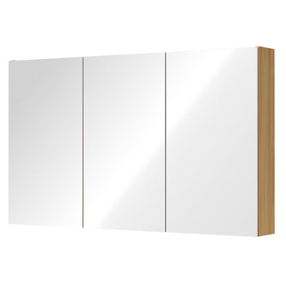 ST-BD-MR120-WD-AB Arbour & Nook Sofie 1200mm Light Wood Mirrored Shaving Cabinet