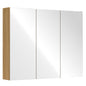 ST-BD-MR90-WD Arbour & Nook Sofie 900mm Light Wood Mirrored Shaving Cabinet